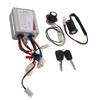 Controller per Bicicletta Elettrica 12V 500W Interruttore Controllo Velocità Set Chiave di Blocco per Tricicli Elettrici Motociclette