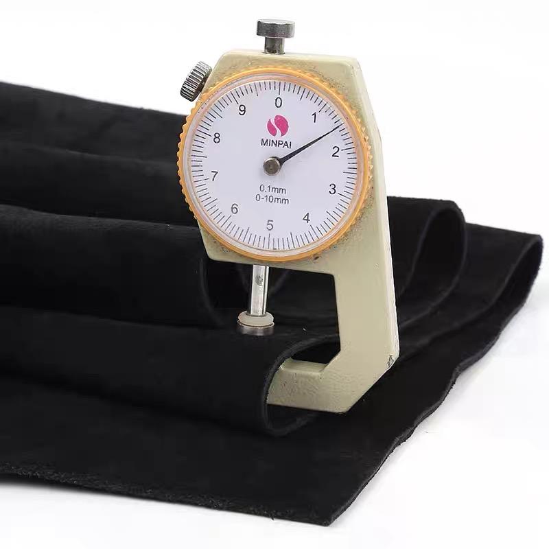 Handmade DIY leather material made of suede cowhide, suitable for both shoes and bags, dual-sided black split suede leather