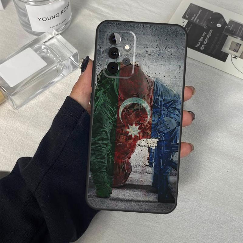 Azerbaijan Flag Phone Case For Samsung Galaxy A34 A54 A14 A13 A23 A33 A53 A73 A52 A42 A32 A22 A12 A51 A71
