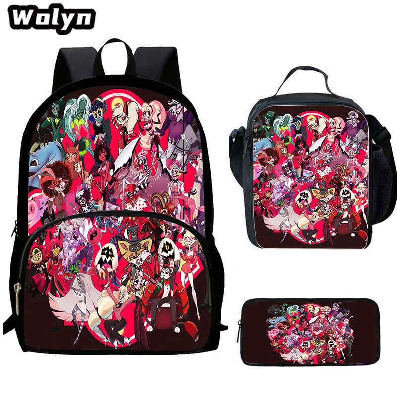 Hell Inn Hazbin Hotel Student School Bag High Value Leisure Oxford Ridge Relief Backpack
