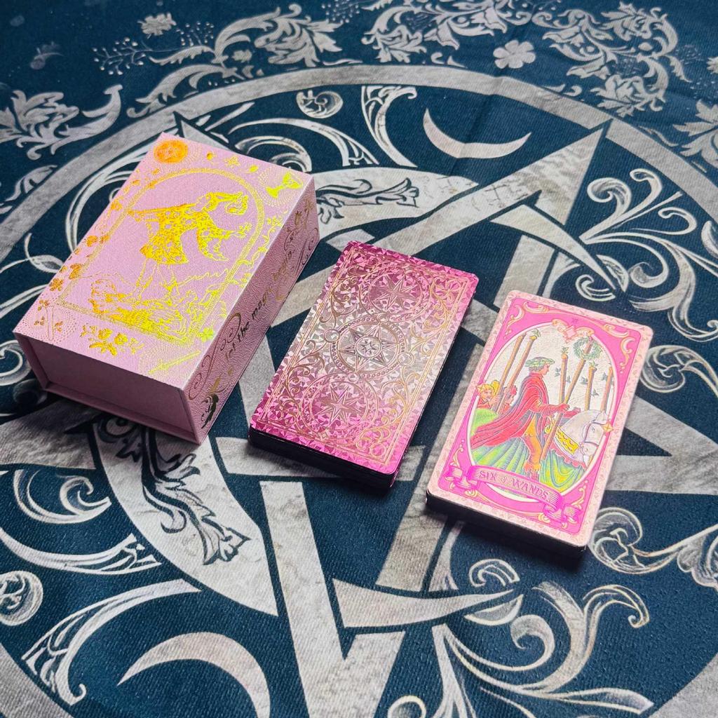 Waite Tarot Gold Foil Cards: Original Tarot Deck with Color Printed, Waterproof Cards & English Guide. Perfect for Table Gameplay.