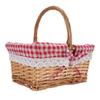 Picnic Basket Detachable Lining Vintage Spacious Capacity Hand Woven Basket for Camping Vegetable Picking