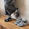 Kids Fashion Sneakers Boys Girls Breathable Mesh Upper Rubber Sole Slip-On Casual Shoes