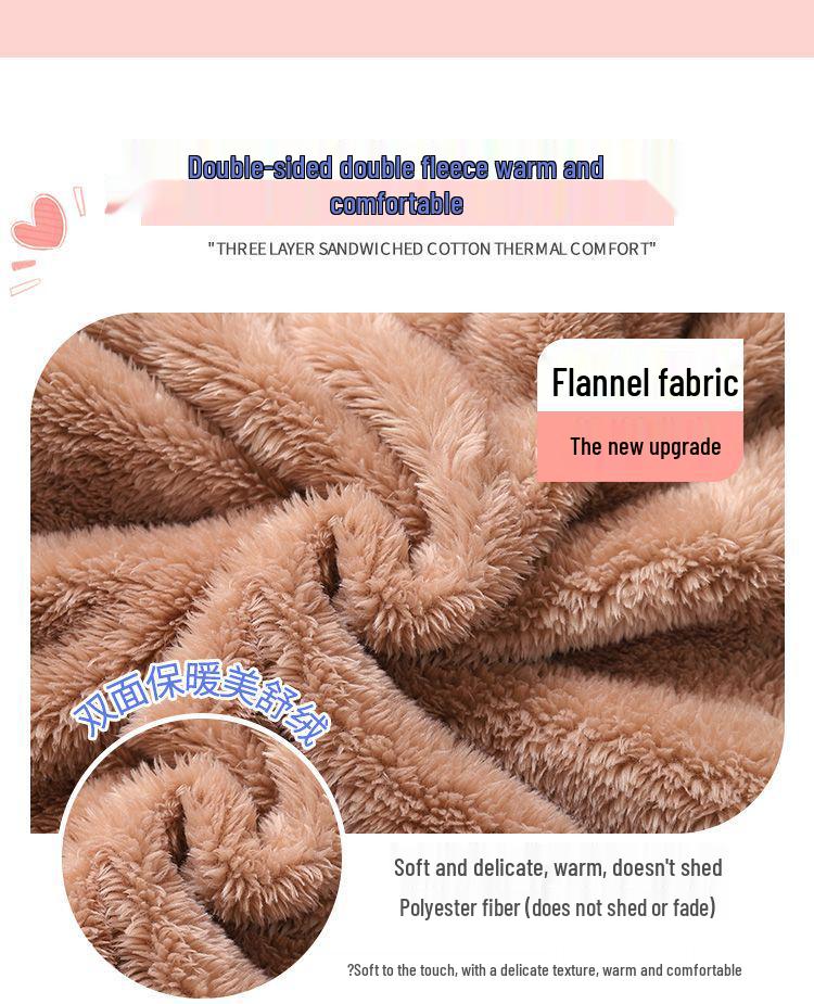 Children's Flannel Hooded Pajama Set - Warm Autumn/Winter Two-Piece for Baby