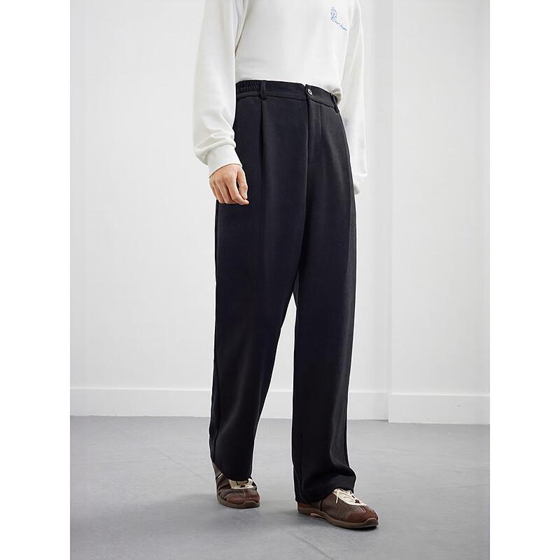 GXG Men's Wool Blend Casual Business Wide-Leg Pants