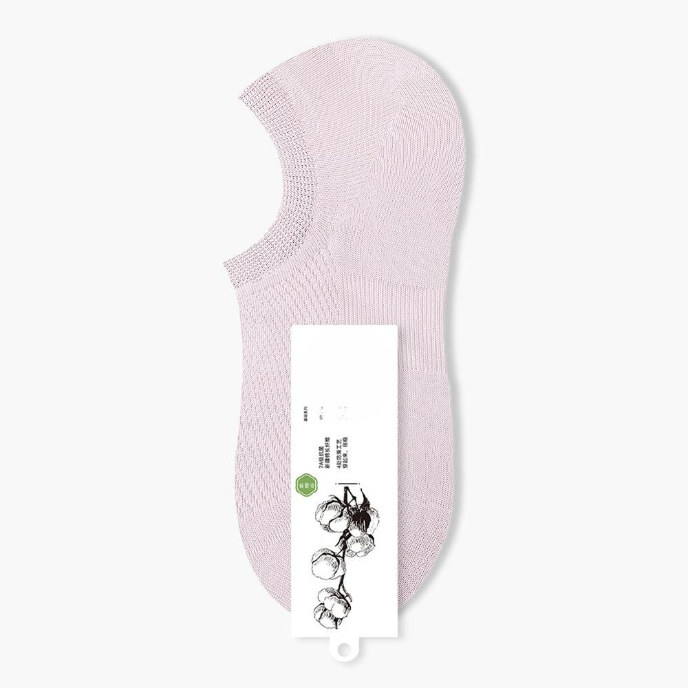 

Женские весенне-летние тонкие носки-сетка из чистого хлопка с силиконовой пяткой, не сползающие, с невидимыми носками 1 pair светло-фиолетовый