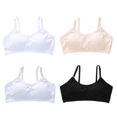 Girls' Bra Kids Daily Bra Training Bras Soft and Comfortable Children's Bra with Adjustable Shoulder Strap