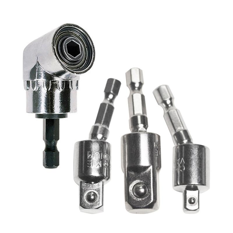 360 Degree Hand Drill Conversion Head 1/4"3/8"1/2" Hexagonal Shank To Quadrilateral Socket Universal Joint Rod Driver Connector