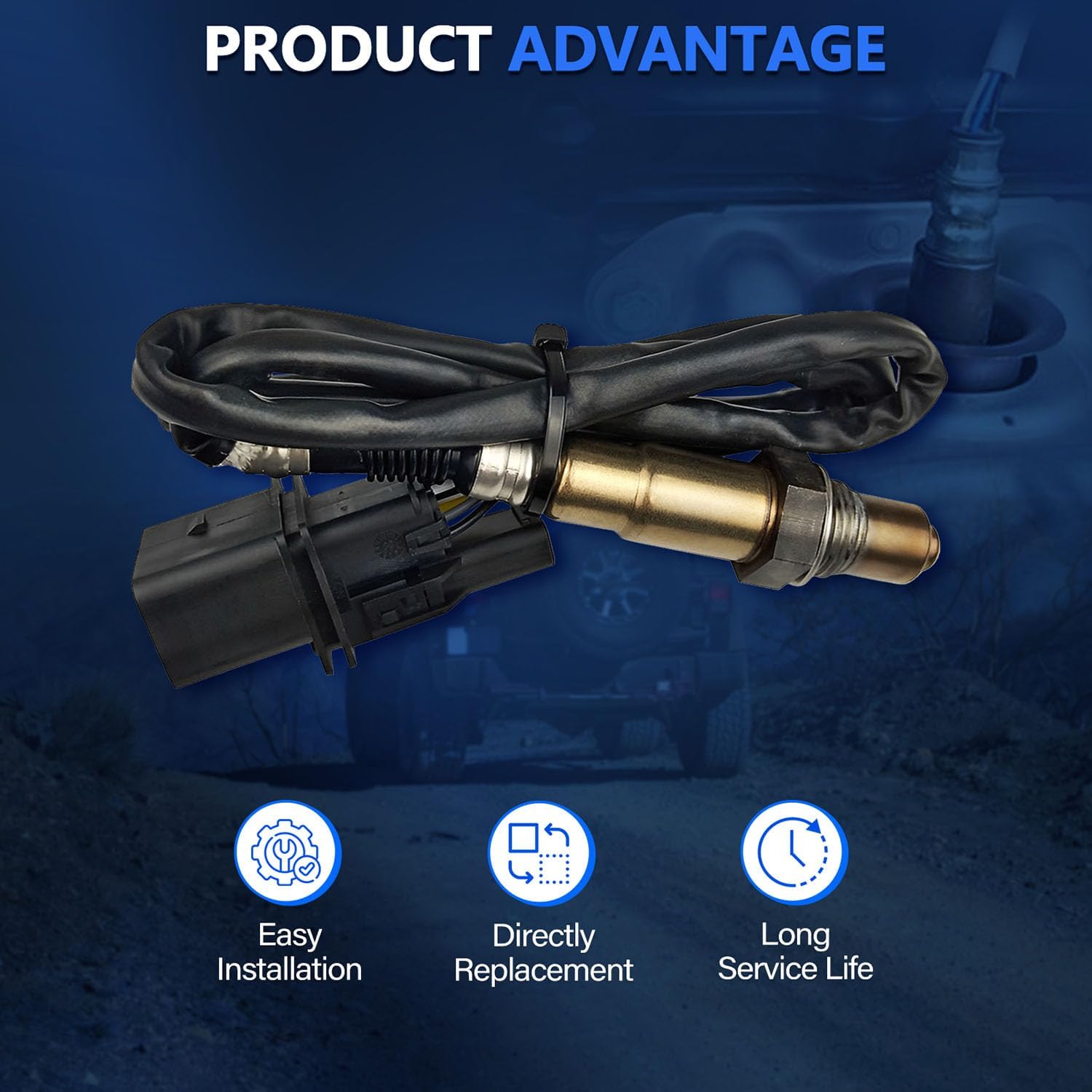 

234-9001 Датчик кислорода O2 Верхний Подходит для Toyota Tacoma 2000-2004 2.4L 2.7L 3.4L,2000-2004 Tundra 3.4L,2000 4Runner 2.7L Датчик O2 Замена