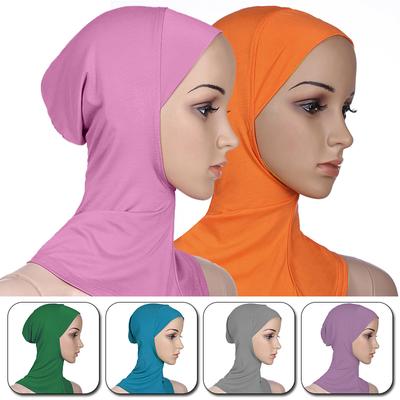 Cappello da donna in puro colore da donna Hijab musulmano Sciarpa avvolgente Accessori di abbigliamento Turbante musulmano morbido