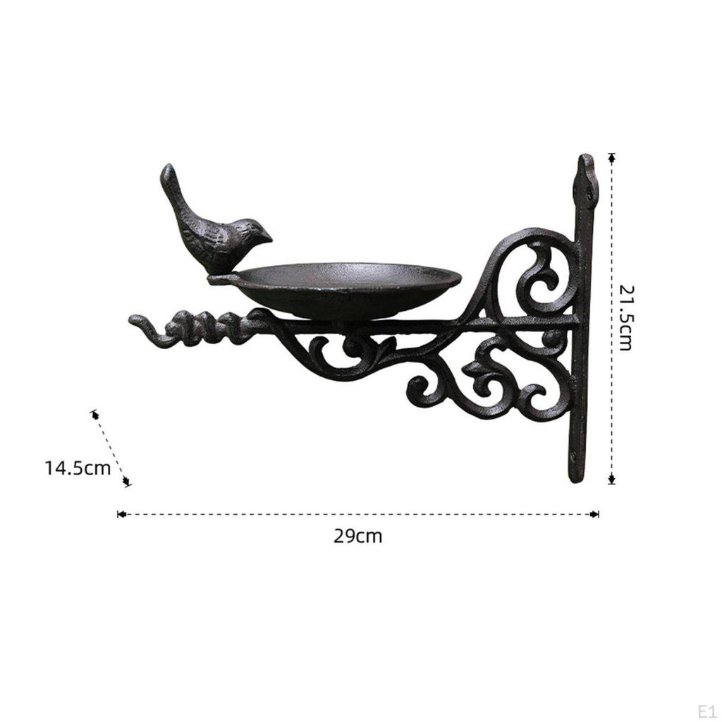 Cast Metal Avian Feeding Dish WeatherResistant Feeder Versatile Use Vintage Wall