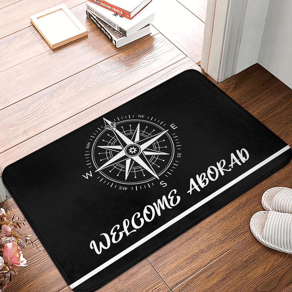 Nautical Anchor Front Door Mat Anti-Slip Indoor Absorbent Sailor Adventure Doormat Floor Bath Entrance Rug Carpet