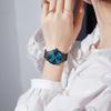 OLEVS Women's Minimalist Casual Watch Leather Band Waterproof Analog Quartz with Date Calendar Black Blue Mesh Strap