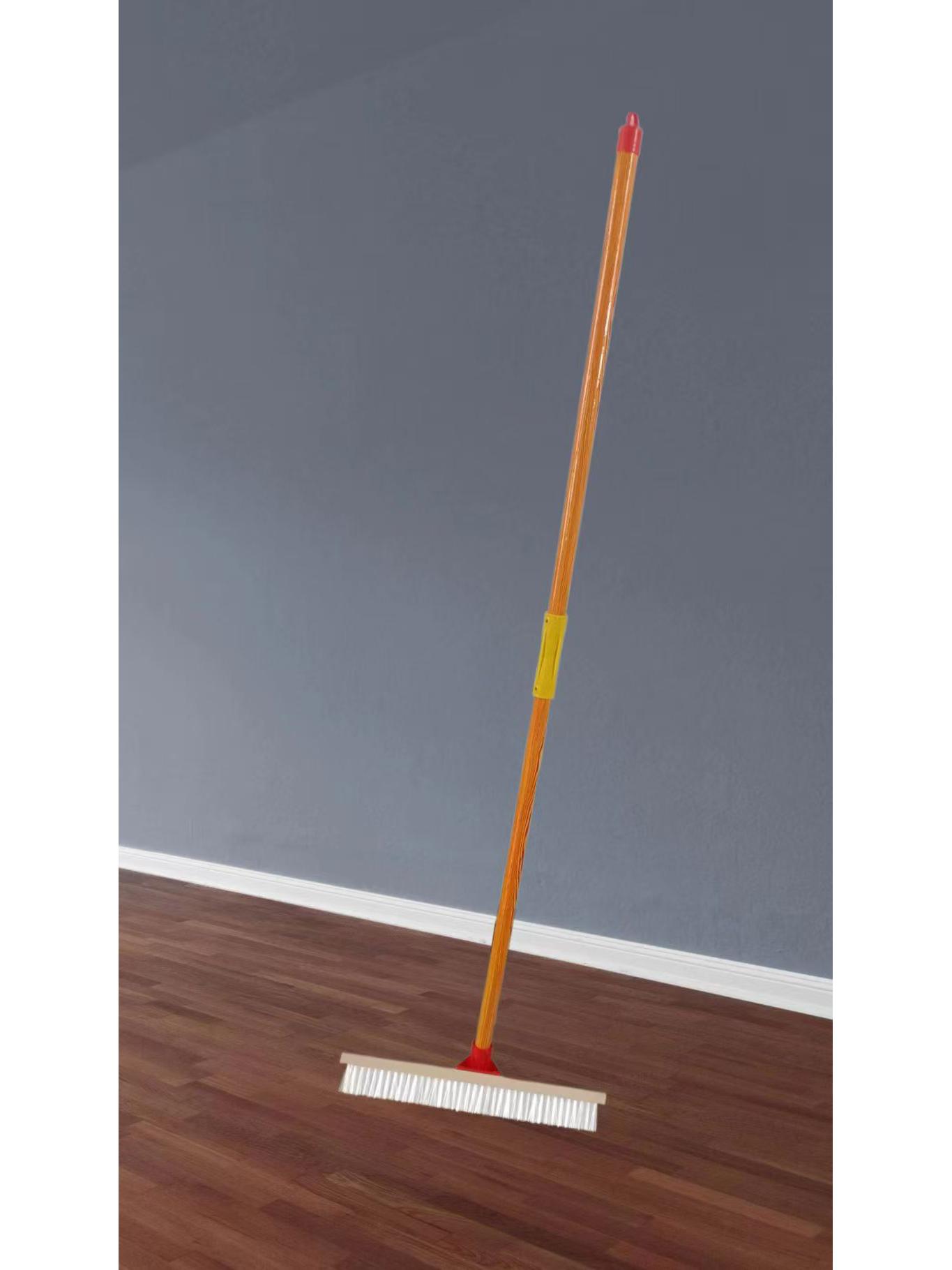 

Long-Handled Stiff Bristle Scrub Brush for Floors, Bathrooms, Kitchens & Patios