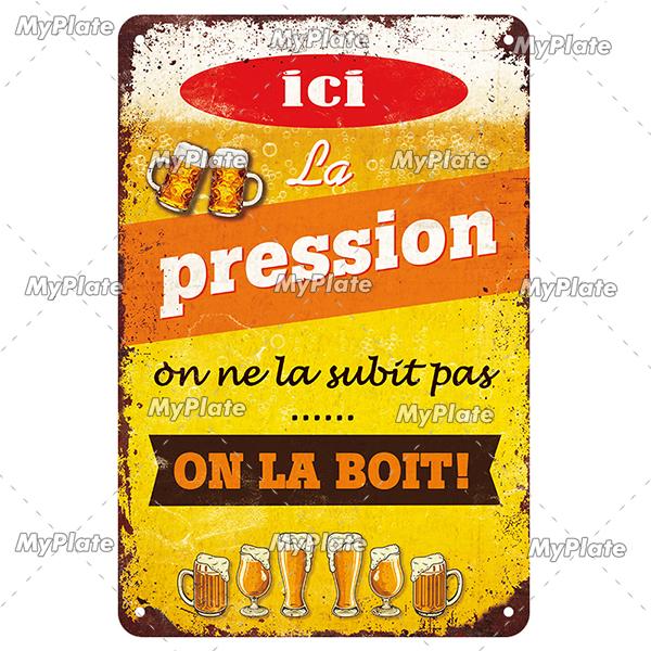 BU BAR Vin Beer Metal Sign Vintage Plaque Alcohol Tin Sign Plate Wall Decor For Bar Club Man Cave Art Jim Beer Poster Custom