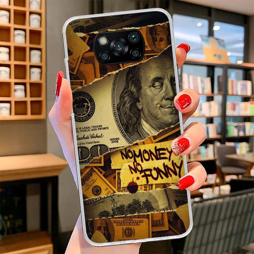 Banknote Dollar Cash Money Cover Phone Case For Xiaomi Poco F7 Ultra X7 X6 X5 Pro M7 Redmi 15C 15 13C 13 12C 12 10C 10 9A 9C 9T