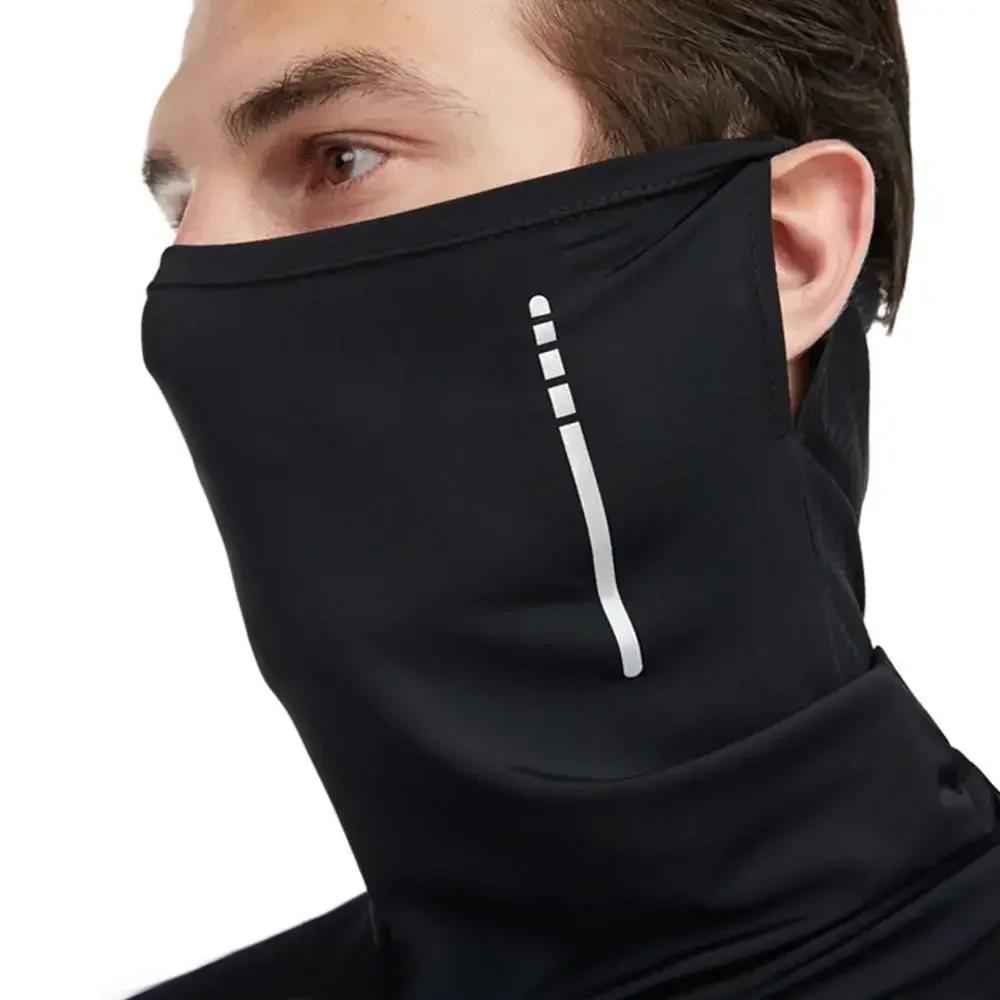 1PCS Outdoor Cycling Breathable Lce Silk Bandana Face Balaclava Scarf Elastic Hanging Ear Cycling Balaclava Cool Face Scarf