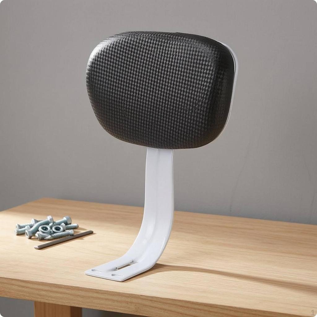 Backrest Universal Compatible Rear Mounted Padded Bike Saddle Black Square