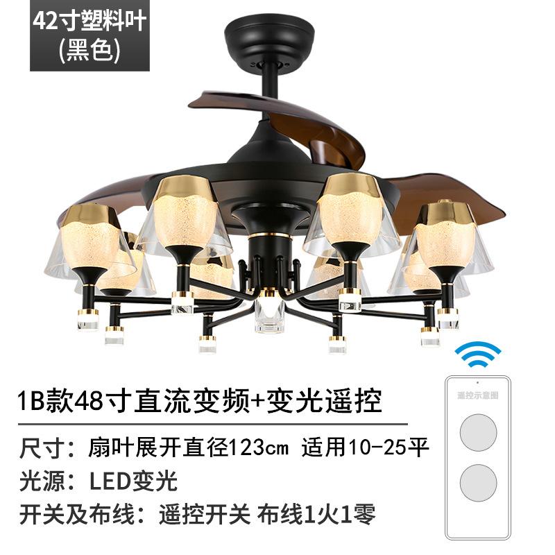 Lustră LED Ventilator de Plafon Lampă Suspendată Lumină Candelabru Artă Europeană invizibilă living Nordic creativ dormitor sufragerie retro