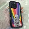 JT441 Raibow Skulls for iPhone 17 16 15 14 13 Pro Max Samsung S26 S25 Ultra A17 A07 A56 A16 A14 A13 Xiaomi 15T Redmi 15c Note 14 13 12 11 Soft Case
