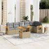 VidaXL Garden Lounge Set with Cushions 7 Pcs, Patio Sofas, Patio Furniture Set, Outdoor Furniture, Beige 3273530
