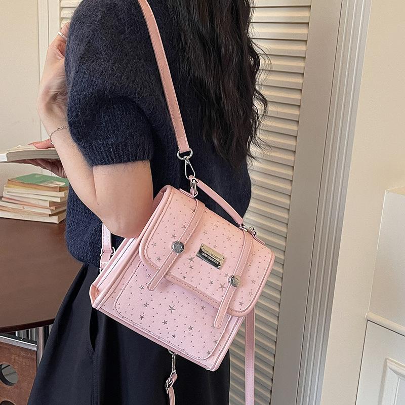 Schoolbag Handsome Rice Family Niche Polka Dot Women's Shoulder Bag 1011 Summer New Commuter Backpack Exquisite Small Schoolbag Tide