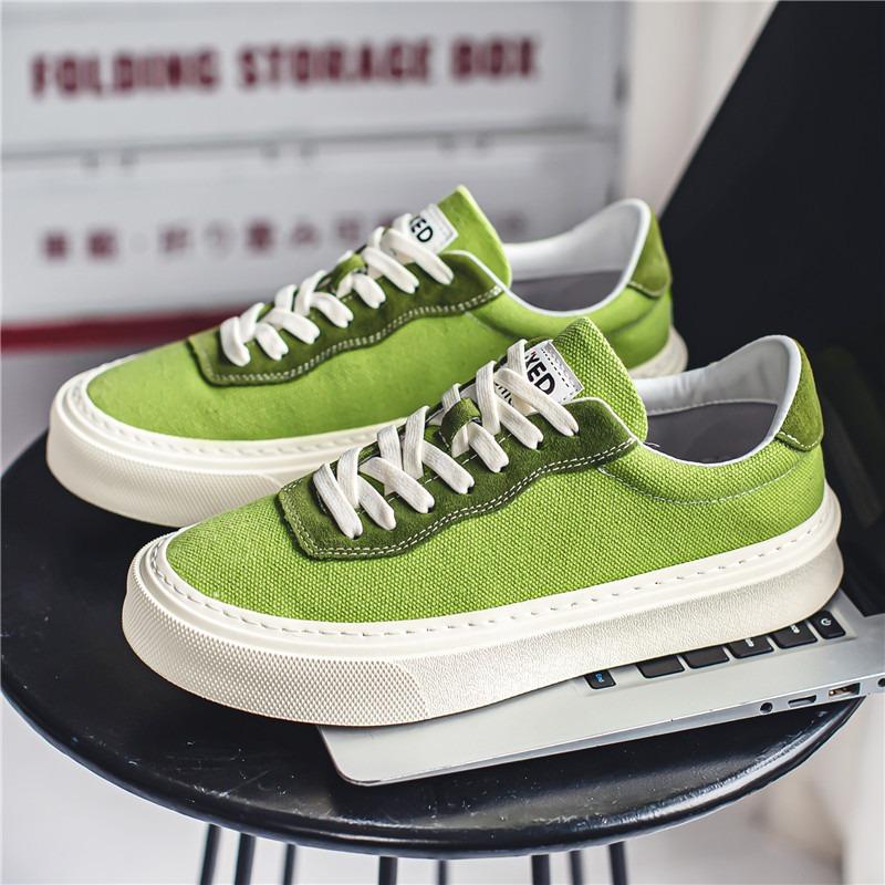 Fashion Thick Sole Men Shoes Outdoor Sports Male Canvas Casual Sewing Running Sneakers Height Increasing Fitness Platform Shoe