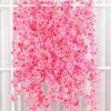 180CM Artificial Flower Garland Fake Flower Silk Material Silk Cherry Blossom Vines Design Pink Sakura Cherry Blossom Vine