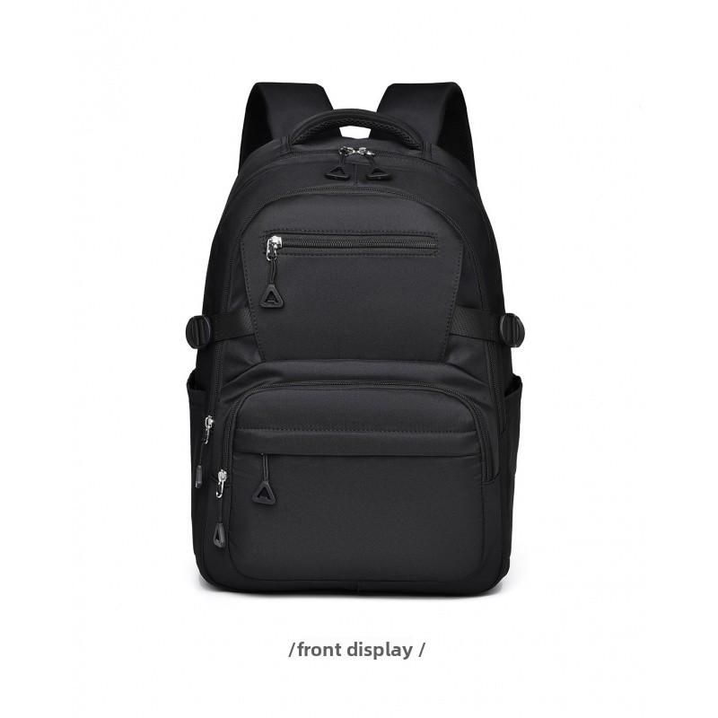 Versatile Solid Color New Style Unisex Daily Campus Large Capacity Travel Backpack Water-Resistant Fashionable Double Shoulder Bag