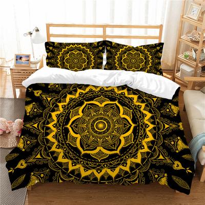Quilt Cover Pillowcase Two Or Three-Piece Set Polyester Bohemian Series 3D Digital Printing