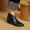 Fashion NEW Autumn/Winter Women Boots Round Toe Chunky Heel Shoes Genuine Leather Shoes for Women Soft Ankle Boots Elegent Modern Boots