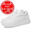 2024 Men's 10CM Height Increasing White Casual Skate Sports Shoes