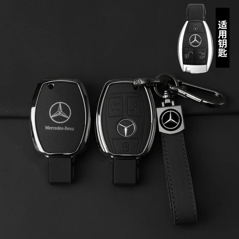 

Чехол-брелок для умного ключа автомобиля с 2/3 кнопками для Mercedes Benz A B C E S Class C200 C300 E350 E260L W205 CLA CLS GLA GLC