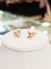 LLOYD Ribbon Butterfly 14K Earrings LPFP3014G