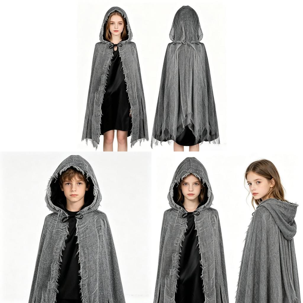 Witch Costume Cloak With Polyester Fabric For Halloween Cosplay And Costume Parties