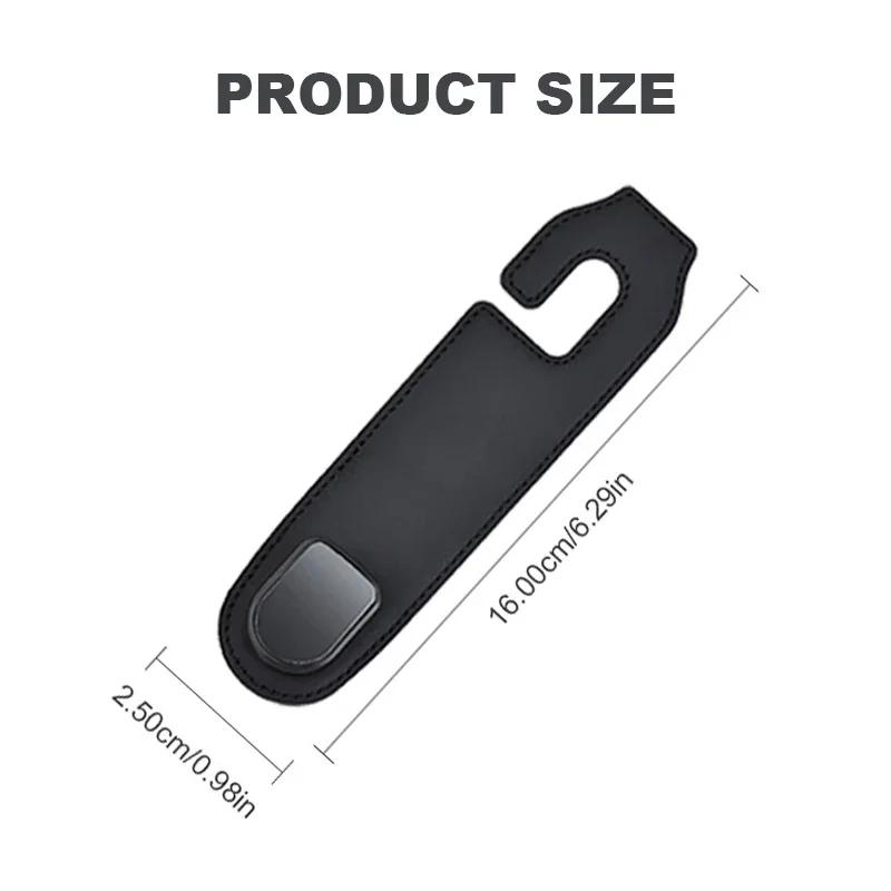 Hidden Car Back Seat Hook Headrest Suede Leather Soft Hanging Hook 20kg Load-Bearing Wear-Resistant Rear Row Hanger High Quality