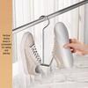 Outdoor Balcony Shoe Drying Rack with Hook for Bathroom, Sandals, and Dormitory Storage.