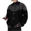 Contrasting Color Splicing Cardigan Sweater Men's Autumn and Winter American Retro Lapel Knitted Sweater Trendy Brand Niche Couple Coat