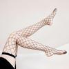 CTW01 Shiny Rhinestone Mesh Over-the-Knee Diamond Stockings