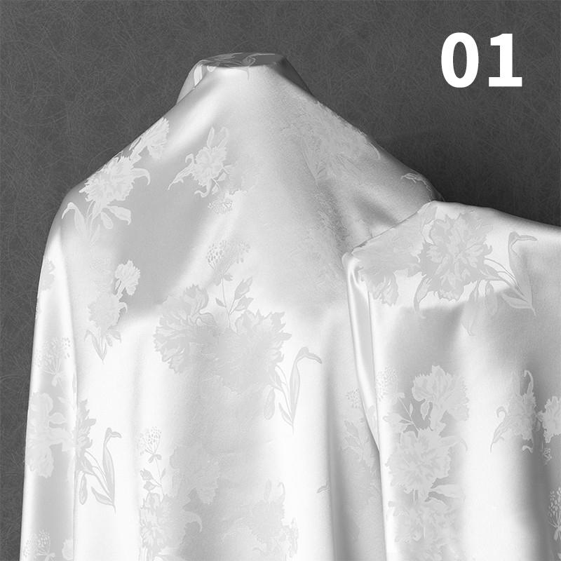 

50x150cm Acetate Satin Jacquard Fabric Chinese Style Glossy Silk Jacquard Cloth For DIY Sewing Dress Shirt Apparel Cheongsam 50X150cm