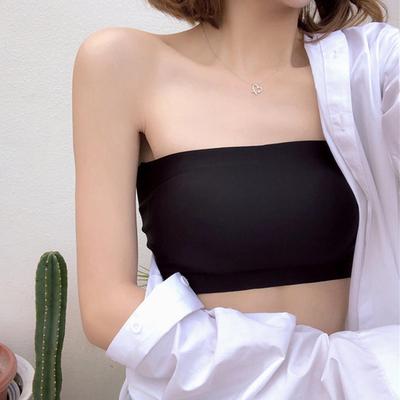 Women Summer Fashion Sexy Underwear Vest Strapless Padded Bra Off Shoulder Wrapped Chest Tube Top