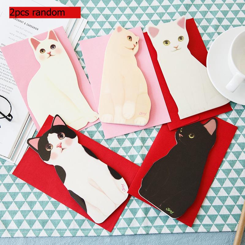 

Cute Gift Cat Meow Star Cartoon 3D Greeting Card Thanksgiving Blessing Greeting Card Birthday Small Kawai Card Lovely Supplies