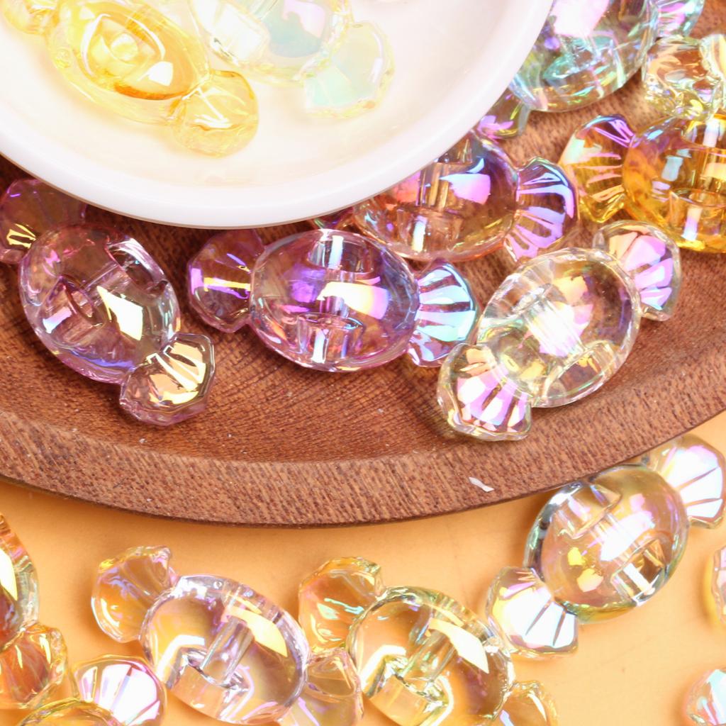 5pcs 14.5*31mm Transparent Candy Loose Beads for Jewelry Making DIY Bracelet Mobile Phone Chain Accessories Materials