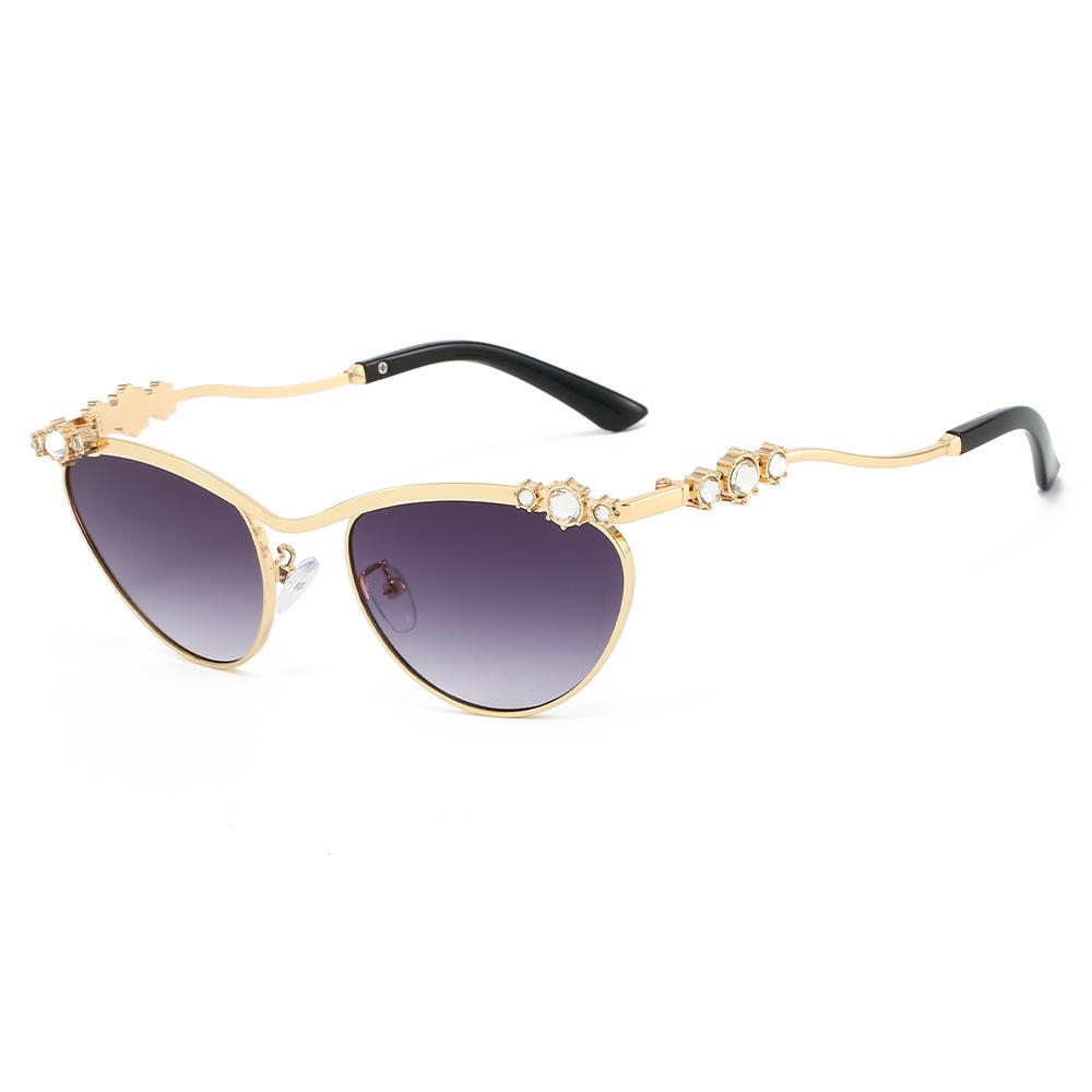 

New Luxury Sunglasses Women Rhinestones Cat Eye Ins Party Fashion UV400 Sun Shades