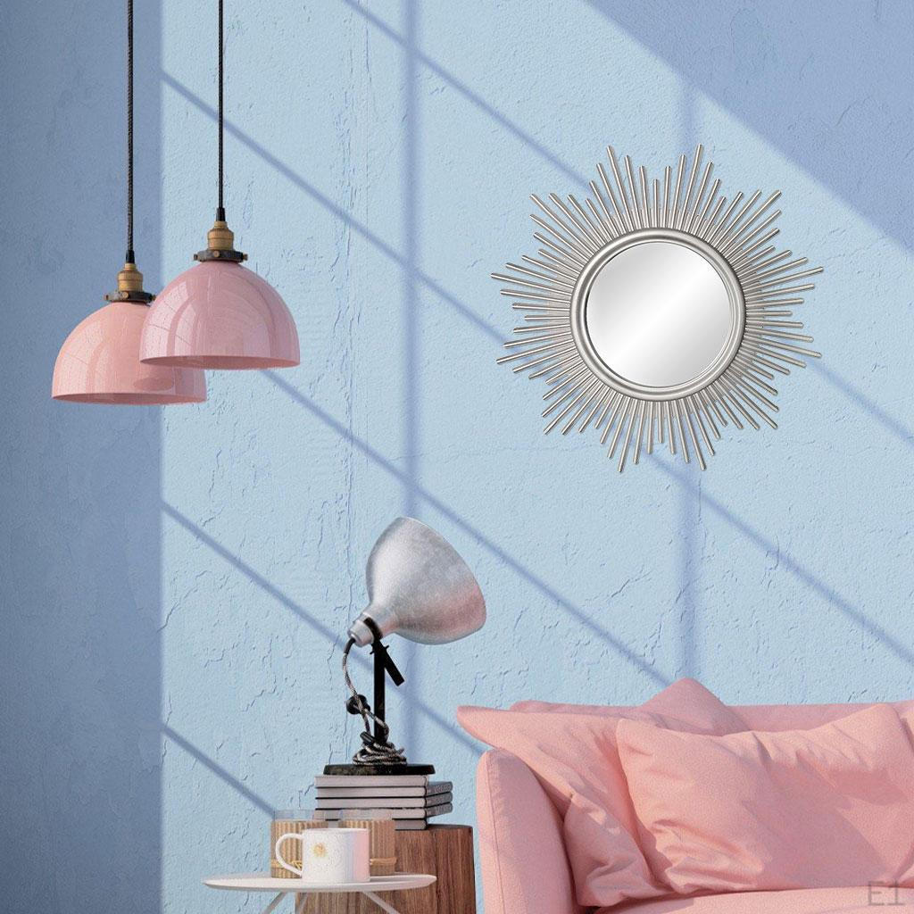 Decorative Wall Mirror - Small Round Mirrors, 9.8x9.8 Inch Circle for Bedroom Livingroom