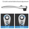 72 Teeth 1/4 Drive Ratchet Handle Wrench Quick Release Bidirectional Ratchet Spanner  Hand Tool