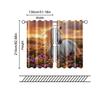 2 Stück, Filtervorhänge (ausgenommen Stangen, unbeweglich, ohne Batterien) Visueller Effekt Weißes Pferd zur Verwendung in Schlafzimmern und