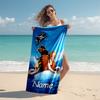 Personalized customized proof beach towel with Ice Age Dawn of the Dinosaurs pattern - soft, absorbent,quick-drying,perfect swimming,camping&bathing