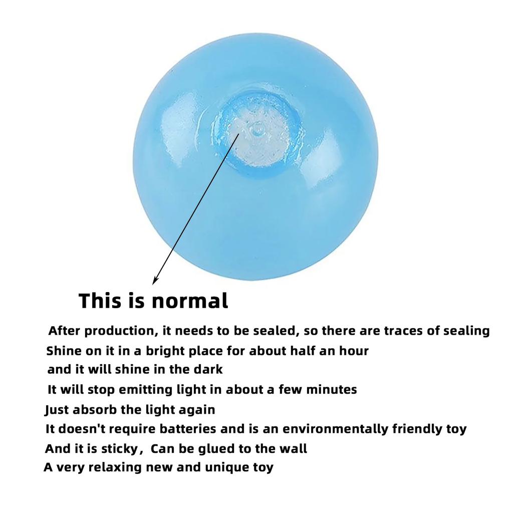 Novelty Gag Toys Playsets Luminous Sticky Target Ball Wall Ball Pressure Relief Toys Playsetss TPR Interactive Suction Ball Dart Sticky Random Color
