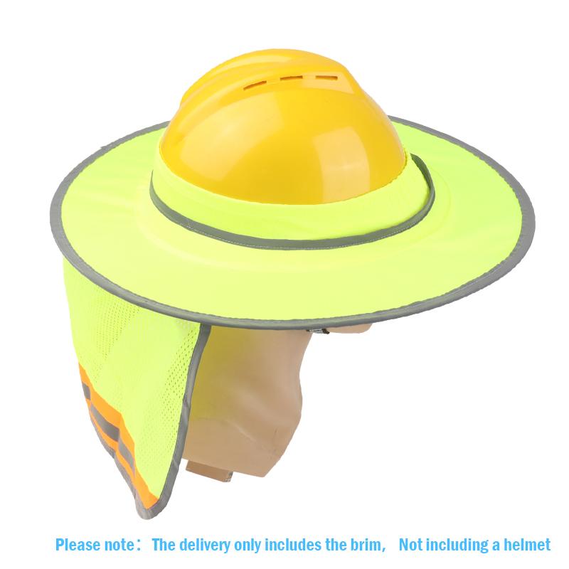 

Hard Hat Sun Neck Shield Summer Helmet Mesh Sunshade High Visibility Reflective Hard Hat Shade For Outdoor Construction Worker жёлтый